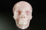 Realistic, Brazilian Rose Quartz Crystal Skull #378756-2